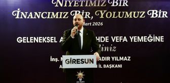 AK Parti Genel Başkan Yardımcısı Büyükgümüş, Giresun'da iftar programında konuştu Açıklaması