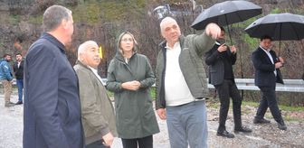 AK Partili Çankırı çöken Ödemiş-Turgutlu yolunda incelemede bulundu