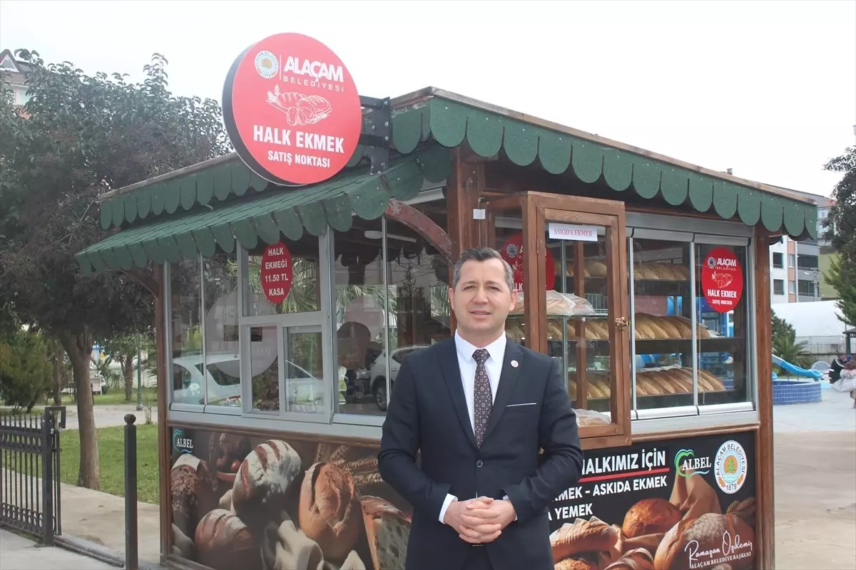 Alaçam'da halk ekmek satış büfesi hizmete girdi