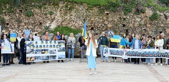 Alanya'da Rusya-Ukrayna savaşının 4. yıl dönümü dolayısıyla etkinlik düzenlendi