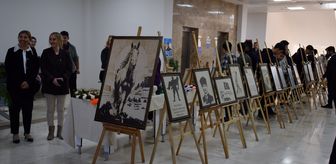 Anamur'da öğrenciler tarafından hazırlanan resim sergisinin açılışı yapıldı