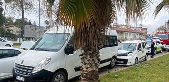 Antalya'da 4 aracın karıştığı zincirleme kazada 1 kişi yaralandı
