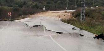 Antalya'da Adrasan'ı Belen Mahallesi'ne bağlayan yol heyelan nedeniyle trafiğe kapatıldı