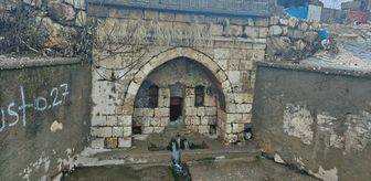 Araban'da yağışların ardından iki tarihi çeşmede su yeniden aktı