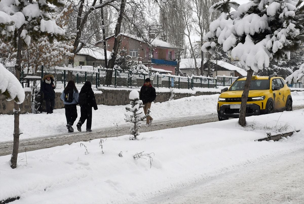 Ardahan ve Kars'ta kar yağışı etkili oldu