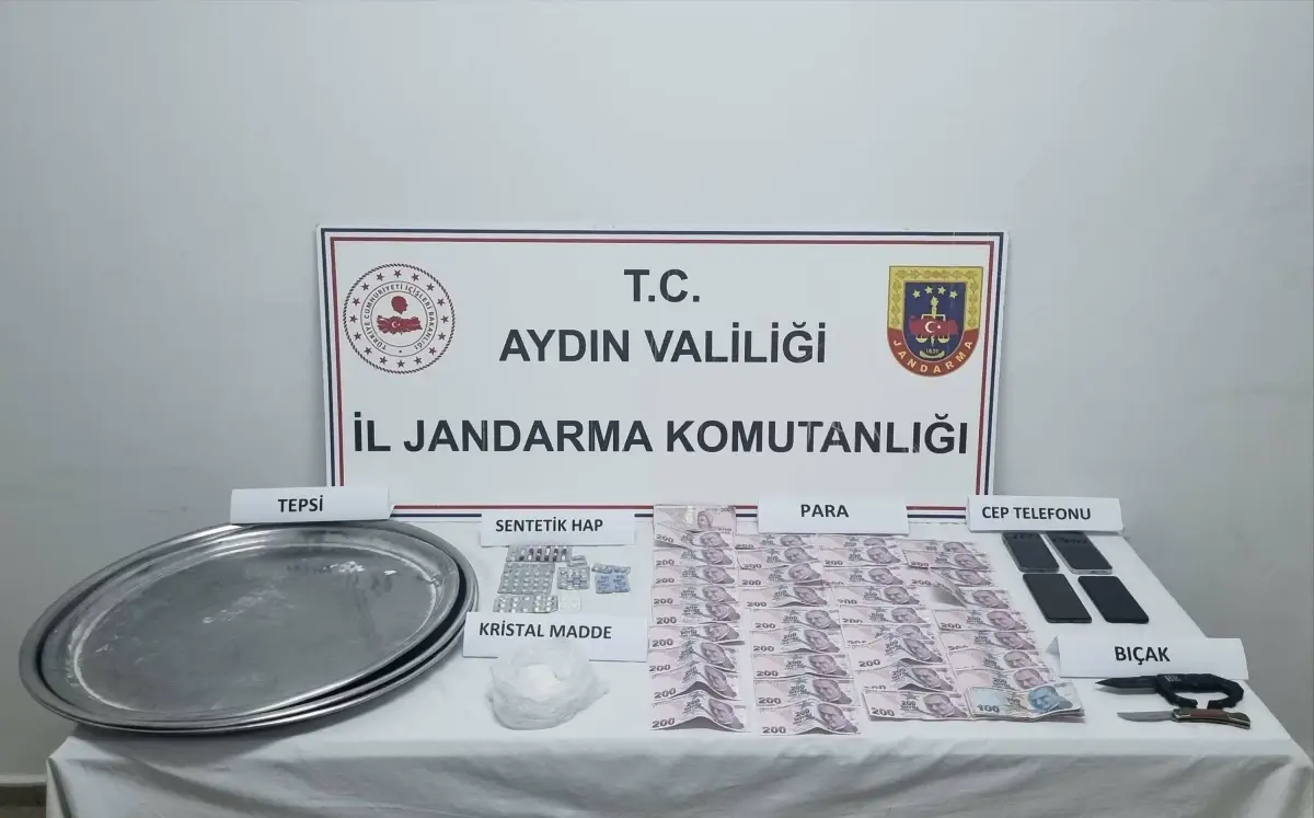 Aydın'da 170 gram metamfetamin ve 52 sentetik ecza ele geçirildi