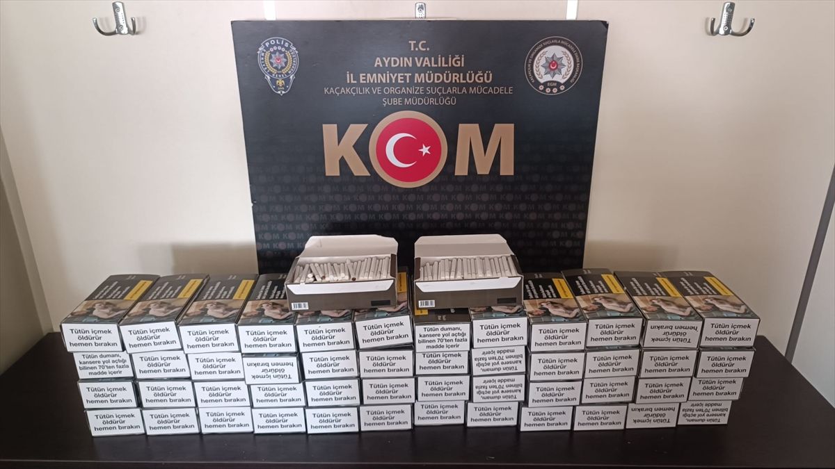Aydın'da 24 bin 60 doldurulmuş makaron ele geçirildi