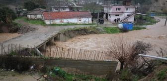 Aydın'da derenin taşması sonucu 9 ev tahliye edildi