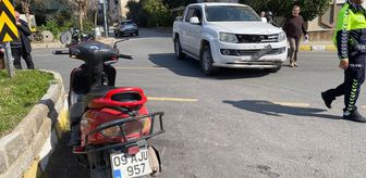 Aydın'da pikabın çarptığı motosikletteki karı koca yaralandı
