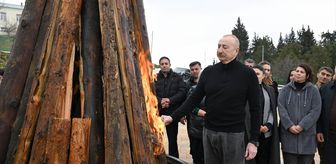 Azerbaycan Cumhurbaşkanı Aliyev, Hocavent'te Nevruz ateşini yaktı