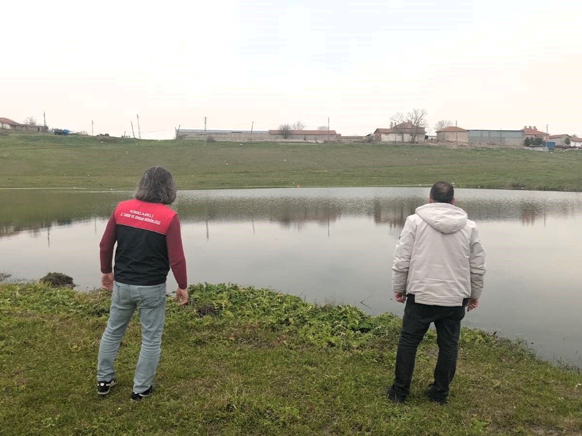 Babaeski'de göletlerde kaçak avcılık denetimi yapıldı