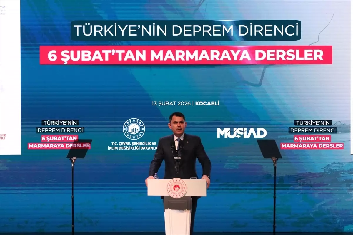 Bakan Kurum, Kocaeli'de deprem panelinde konuştu Açıklaması