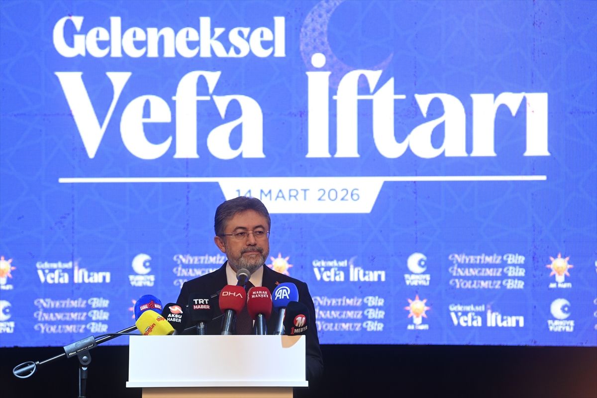 Bakan Yumaklı, Kahramanmaraş'ta 'Vefa İftarı'nda konuştu Açıklaması