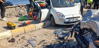 Balıkesir'de 2 otomobilin çarpıştığı kazada 6 kişi yaralandı