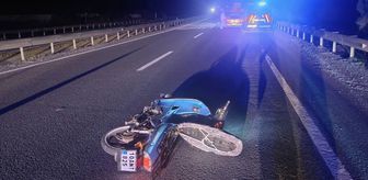 Balıkesir'de devrilen motosikletin sürücüsü öldü