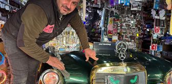 Bartın'da sanayi esnafının çalışma masası 1967 model Mercedes