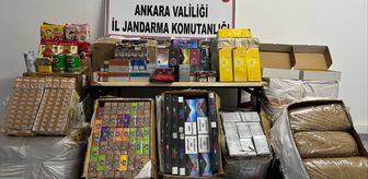 Başkentte durdurulan tırda kaçak tütün, sigara ve gıda malzemeleri ele geçirildi