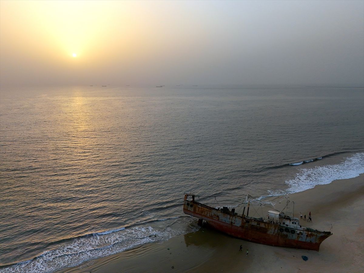 Batı Afrika'nın "incisi" Freetown sahili dron ile görüntülendi
