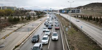 Bayram tatilinden dönenler Kırıkkale'de trafik yoğunluğu oluşturdu