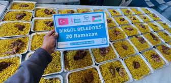Bingöl Belediyesi Gazze'de her gün 1000 kişiye iftar veriyor
