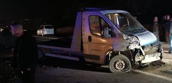 Bingöl'de otomobil ile çekicinin çarpıştığı kazada 2 kişi yaralandı