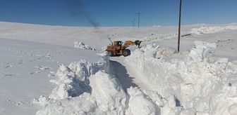 Bingöl Karlıova'da kardan kapanan mezra yolu ulaşıma açıldı