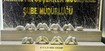 Bitlis'te valize gizlenmiş 4 kilo 800 gram uyuşturucu ele geçirildi