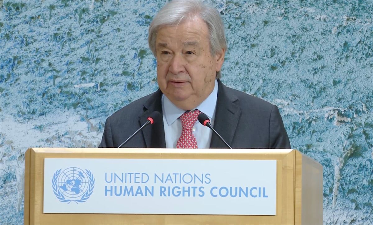 BM Genel Sekreteri Guterres, BM İnsan Hakları Konseyinin 61. Oturumunun açılışında konuştu Açıklaması
