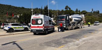 Bodrum'da beton mikserinin çarptığı yaya öldü