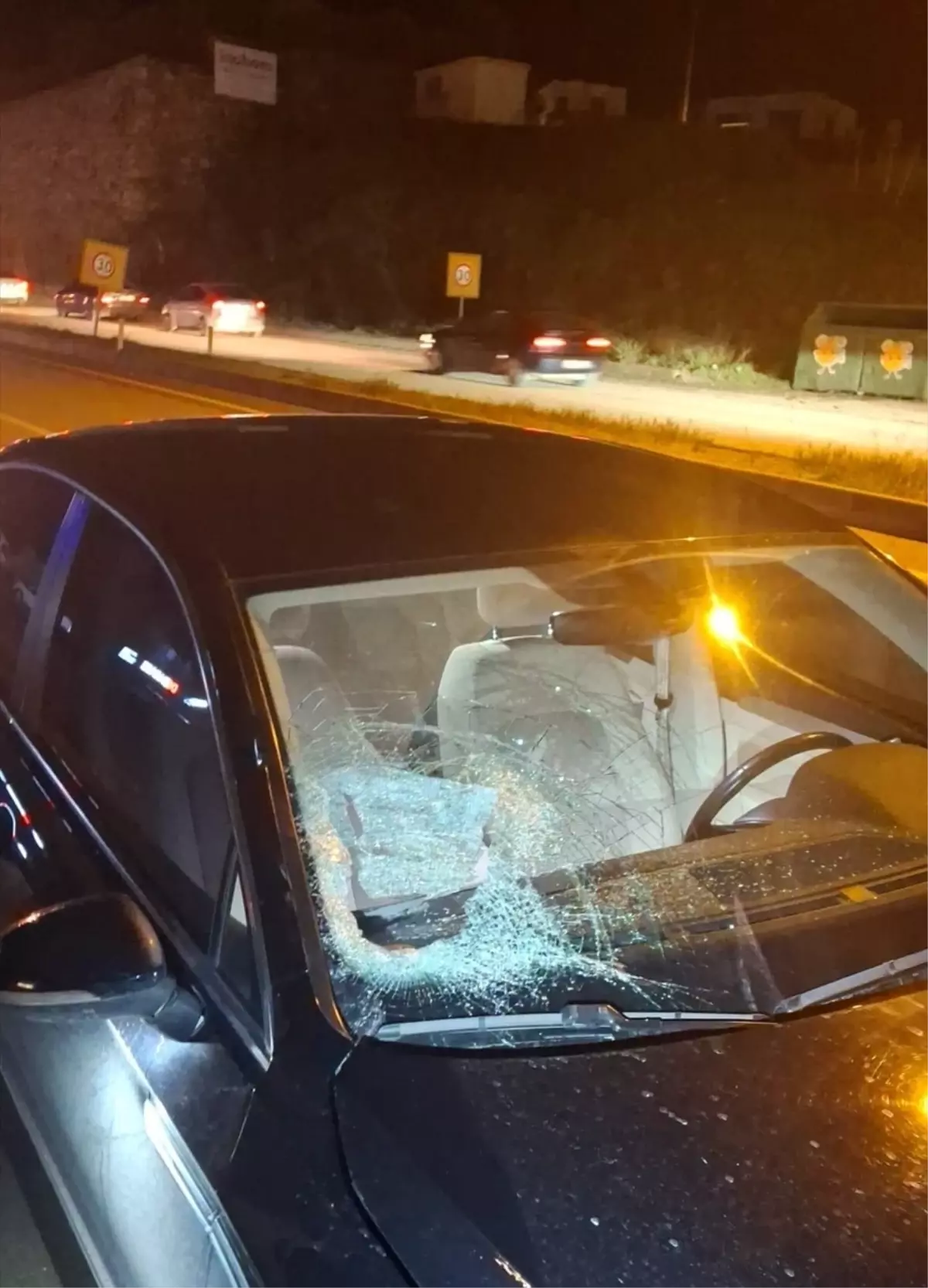 Bodrum'da karıştığı kazadan yara almadan kurtulan sürücü otomobilin çarpması sonucu ağır yaralandı