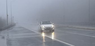 Bolu Dağı'nda sis ve sağanak etkili oldu