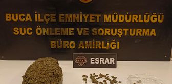 Buca'da bir evde 1 kilo 72 gram esrar ele geçirildi