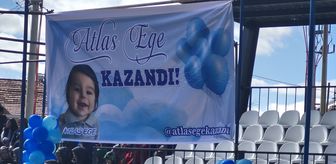 Burdur'da yardım kampanyası tamamlanan SMA'lı Atlas Ege için balon uçuruldu