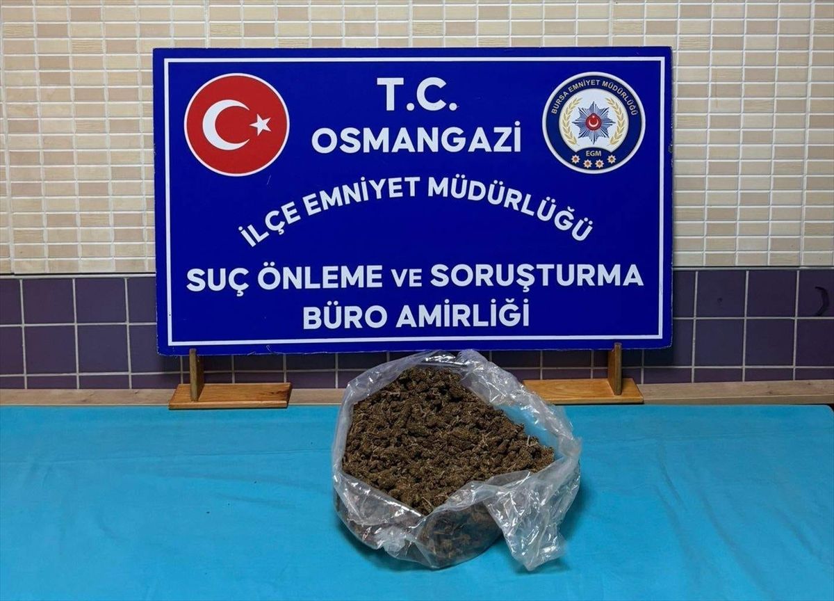 Bursa'da 1 kilo 280 gram esrar ele geçirildi