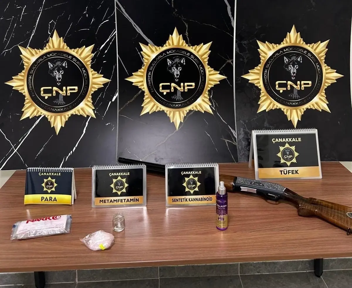 Çanakkale'de uyuşturucu operasyonunda yakalanan 3 zanlı tutuklandı