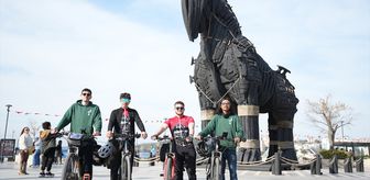 Çanakkale şehitleri anısına 754 kilometre pedal çevirdiler