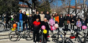 Çankırı'da 8 Mart Dünya Kadınlar Günü dolayısıyla bisiklet turu düzenlendi