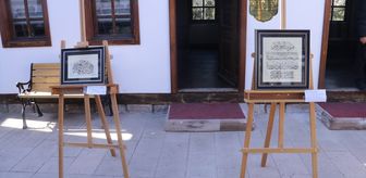 Çankırı'da lise öğrencisi kişisel hat sergisi açtı