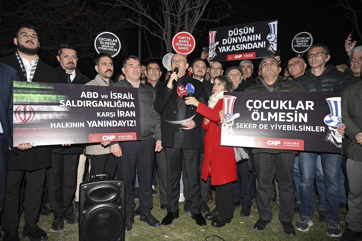 CHP Ankara İl Örgütü, ABD ve İsrail'in İran'a yönelik saldırılarını protesto etti