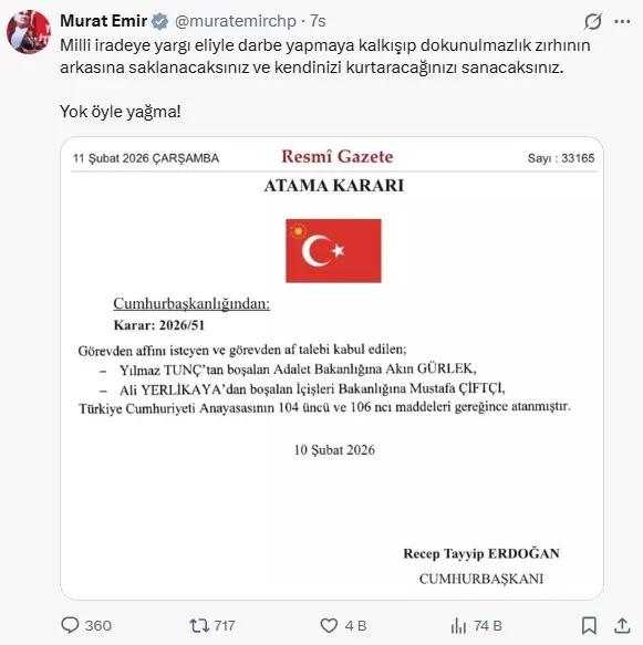 Alarm for Akın Gürlek in CHP! All MPs called to the Assembly with 'urgent' code