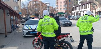 Çorum'da 5 motosiklet sürücüsüne 266 bin lira ceza verildi