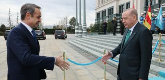 Cumhurbaşkanı Erdoğan, Yunanistan Başbakanı Miçotakis'i kabul etti