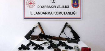 Diyarbakır'da ruhsatsız silah ve mühimmat ele geçirildi