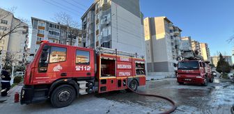 Edirne'de apartmanın çatı katında çıkan yangın söndürüldü
