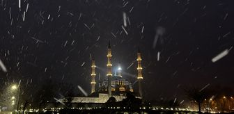 Edirne'de kar yağışı başladı