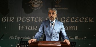 Edirne'de öğrencilere burs için 'Bir Destek Bir Gelecek' iftarı