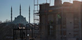 Edirne'de tarihi Makedon Kulesi'nin dış cephe çalışmaları tamamlandı