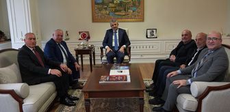 Edirne Valisi Sezer, Erzurum Dostluk Grubu Derneği yönetimini kabul etti