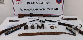 Elazığ'da ruhsatsız silah ve mühimmat ele geçirildi
