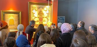 Erzurum'da devlet korumasındaki çocuklar kutsal emanetleri sergisini ziyaret etti